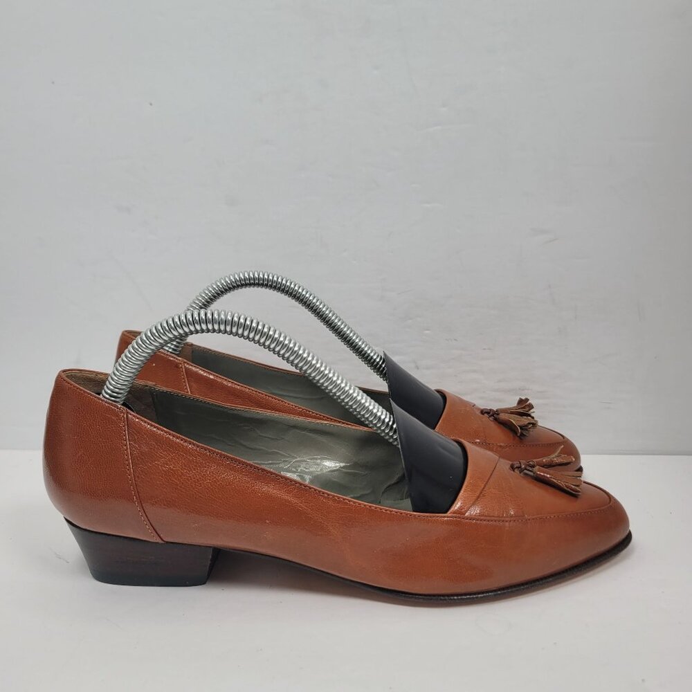 Cacharel Women's Brown Leather Loafers 22-71522 US Size 5.5M